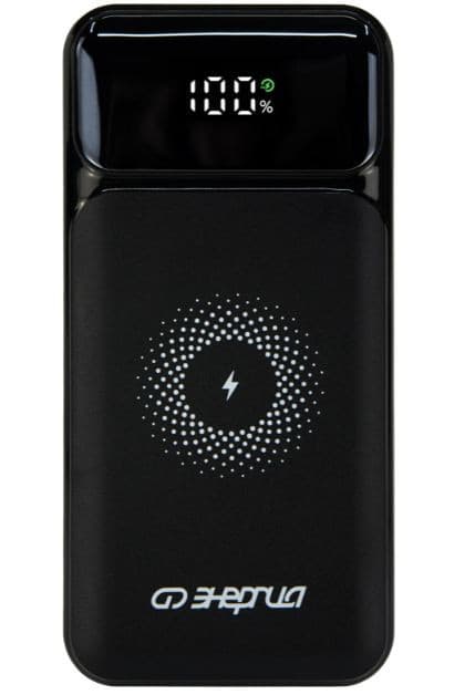 Внешний аккумулятор Power bank LFP 20000 с беспроводной зарядкой "Энергия"