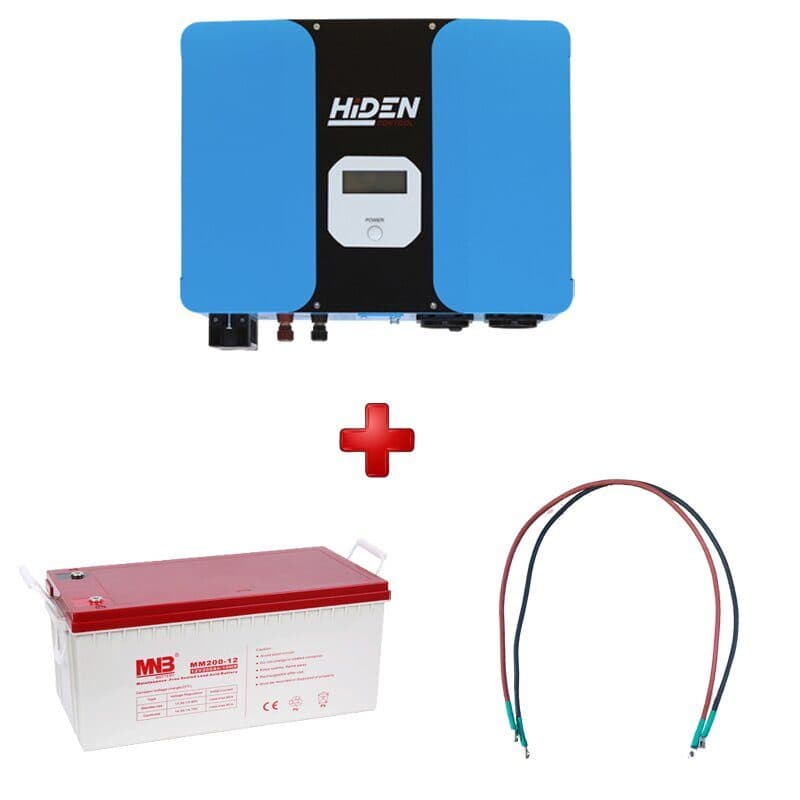 Комплект ИБП Hiden  Control  HPK25-1200M + АКБ MNB 200-12 + 2 перемычки 16 на 100