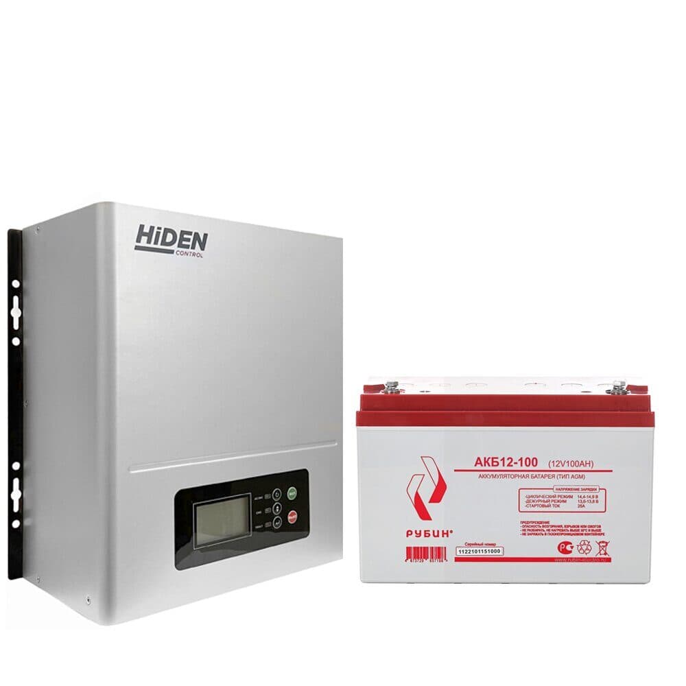 Комплект ИБП Hiden Control HPS20-0312N + АКБ Рубин 12-100Ah
