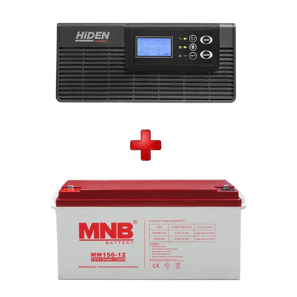Комплект ИБП Hiden Control HPS20-0612 + АКБ MNB 150-12