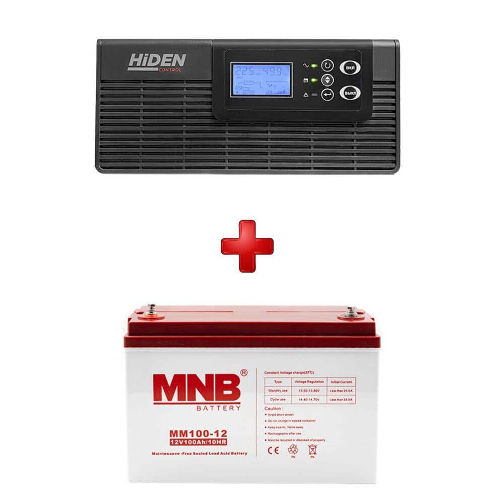 Комплект ИБП Hiden Control HPS20-1012 + АКБ MNB 100-12