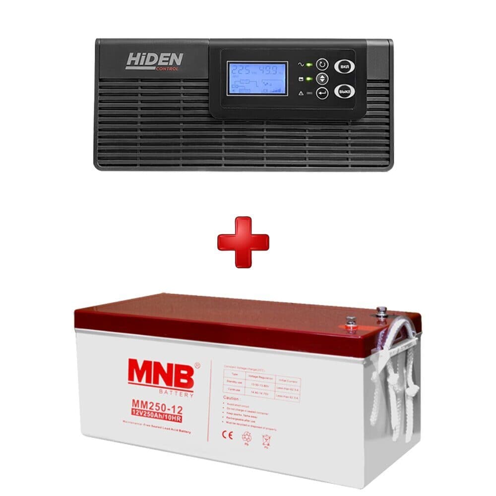 Комплект ИБП Hiden Control HPS20-1012 + АКБ MNB 250-12