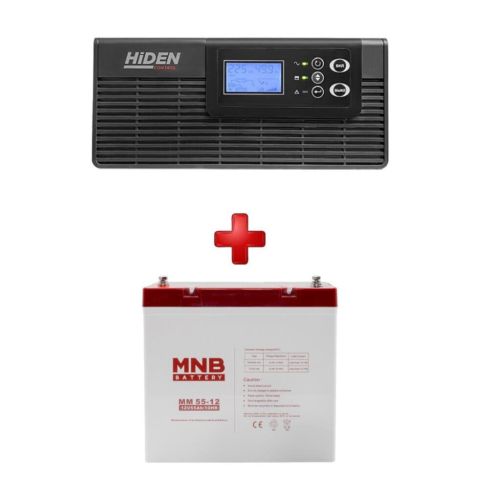 Комплект ИБП Hiden Control HPS20-1012 + АКБ MNB 55-12