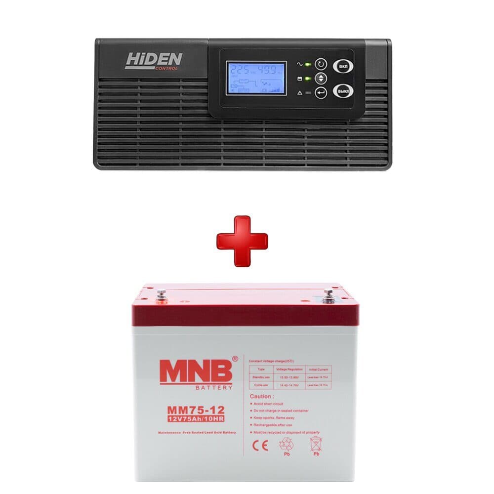 Комплект ИБП Hiden Control HPS20-1012 + АКБ MNB 75-12