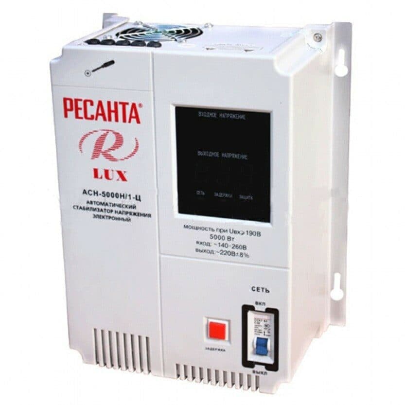 Стабилизатор напряжения  Ресанта АСН-5000Н/1-Ц LUX