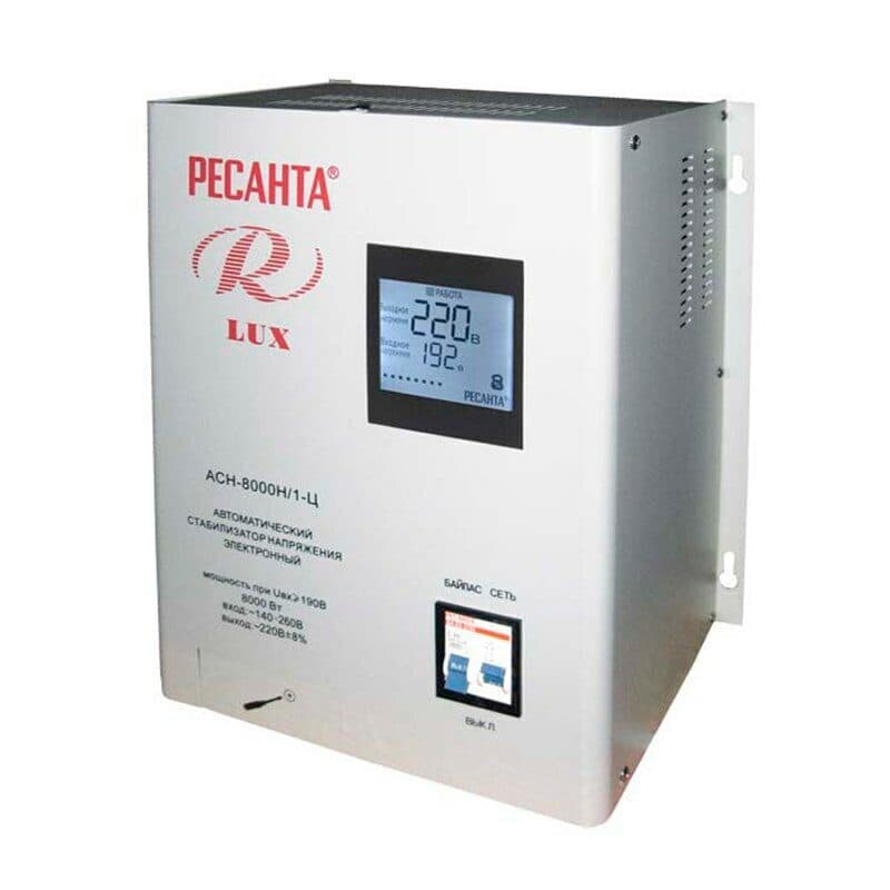 Стабилизатор напряжения Ресанта АСН-8000Н/1-Ц LUX