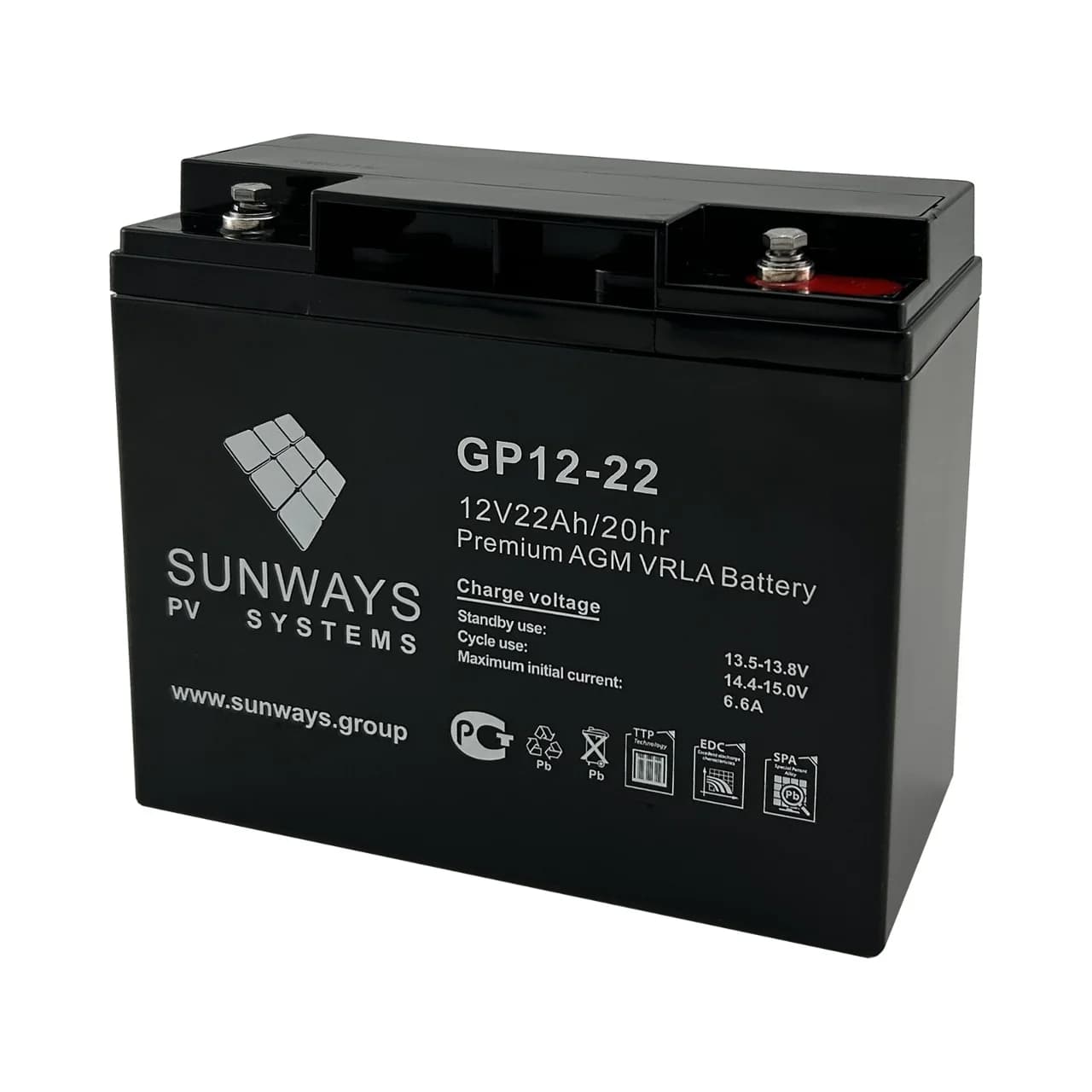 Аккумуляторная батарея SUNWAYS GP 12-22
