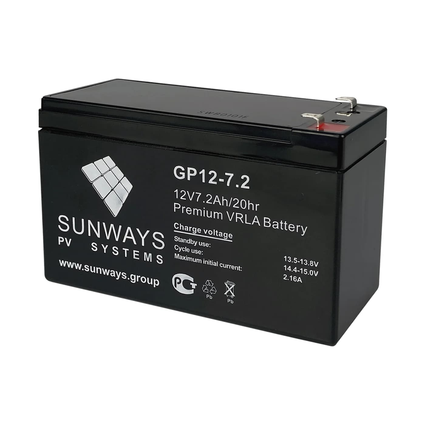 Аккумуляторная батарея SUNWAYS GP 12-7,2