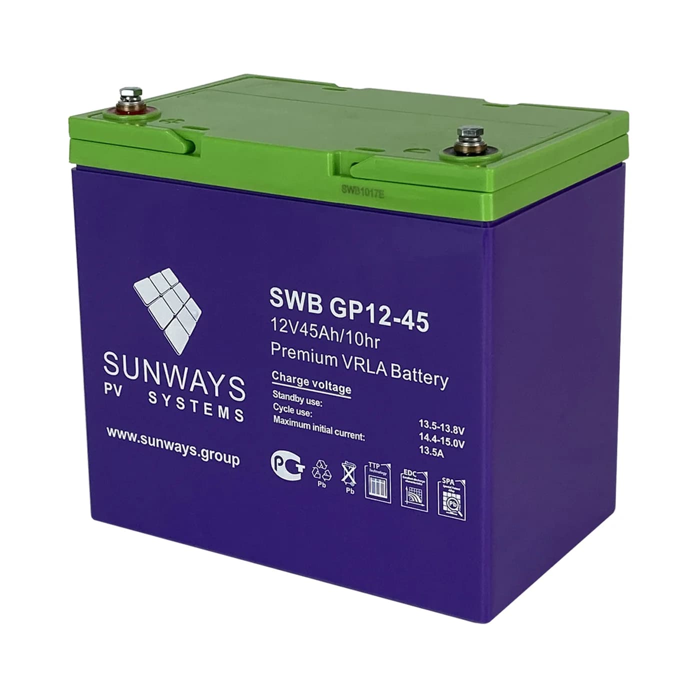 Аккумуляторная батарея SUNWAYS GP 12-45